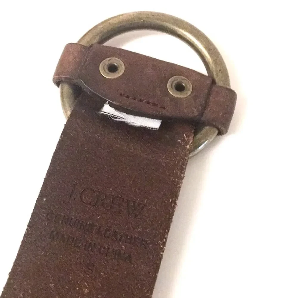 J. Crew belt brown leather braided unisex - Picture 4 of 6